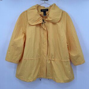 Lane Bryan Plus Fall Yellow Lightweight Drawstring Jacket Size 22/24
